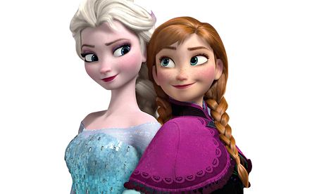 Elsa and Anna in Frozen